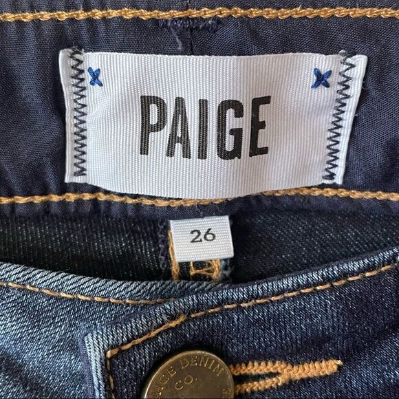 Paige Dark Blue Skyline Skinny Jeans - Size: 26 - Picture 3 of 7